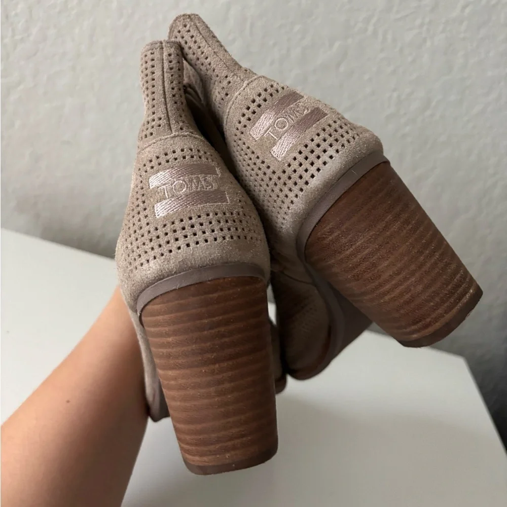 Toms Majorca Peep Toe Bootie Size 9 - Picture 9 of 11